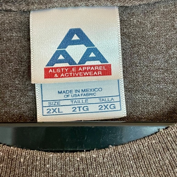 MENS 2XL JIMI HENDRIX BAND T-SHIRT BROWN ARGYLE PATTERN WITH 2007 JIMI ON GUITAR - Picture 3 of 3